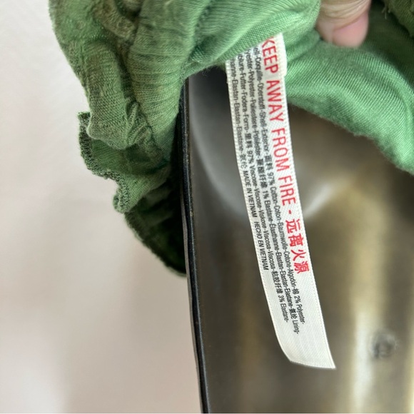 Free People tube top bandeau cropped green size medium - Picture 5 of 6